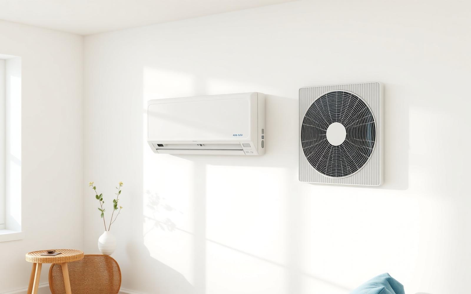 Pompe à chaleur air/air installée dans un salon moderne