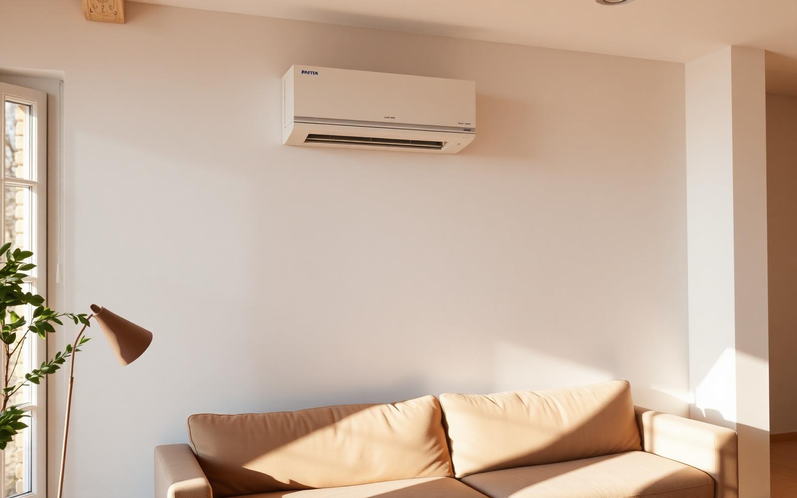 PAC air/air murale dans une maison chaleureuse
